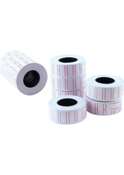 Motex Etiket Çizgili Beyaz 12'lu Paket