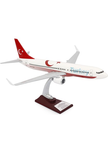 - Maket Uçak - Boeing 737-800 1/100 - Türkiye Özel Tasarımlı Model Uçak, Model D