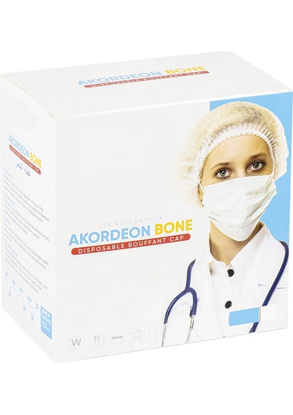 Bone Overlok Dikişli Beyaz | 100'Lü