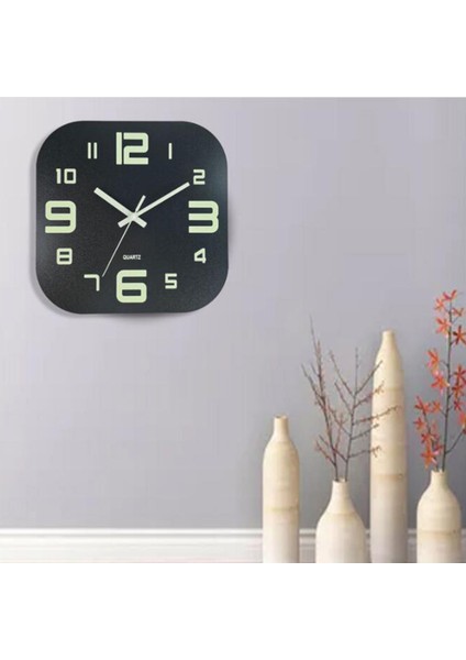 Kare Aydınlık Duvar Saati 12 Inç Ahşap (Yurt Dışından) indirimleri