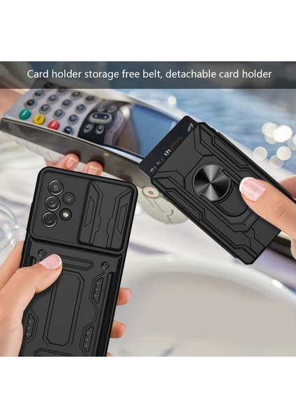 Samsung Galaxy Için Yüzük Standlı Telefon Kılıfı - Siyah (Yurt Dışından) fırsatları