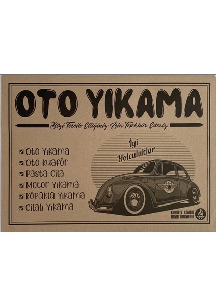 Kağıt Oto Paspas 1000 Adet Baskılı Kraft Kağıt