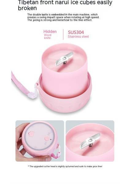 USB Şarj Edilebilir Taşınabilir Meyve Sıkacağı - Mavi (Yurt Dışından)