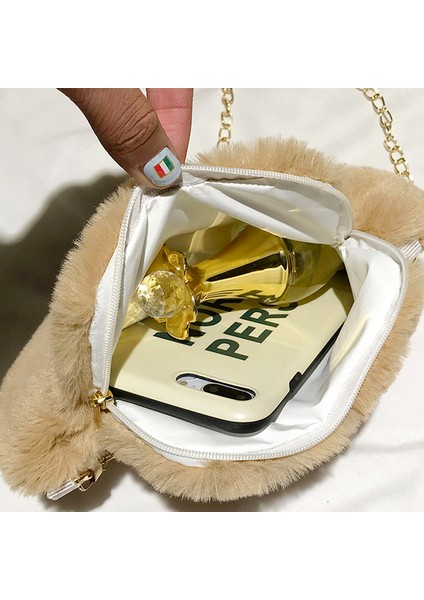 Kadın Öğrenci Omuz Crossbody Çanta Cep Telefonu Beyaz Için Sevimli Peluş Kedi Paw (Yurt Dışından) fırsatları