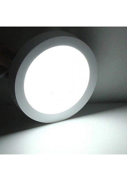 24W Yuvarlak Sıva Üstü LED Panel 6500K Beyaz