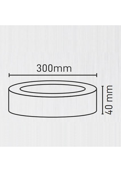 24W Yuvarlak Sıva Üstü LED Panel 6500K Beyaz