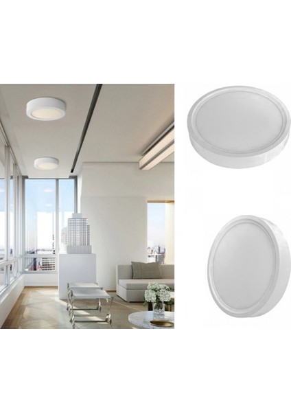 24W Yuvarlak Sıva Üstü LED Panel 6500K Beyaz