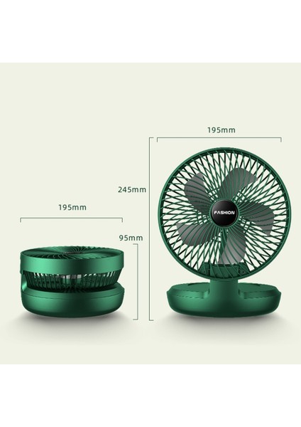Taşınabilir Katlanır Masaüstü Küçük Fan - Yeşil (Yurt Dışından) fiyatları