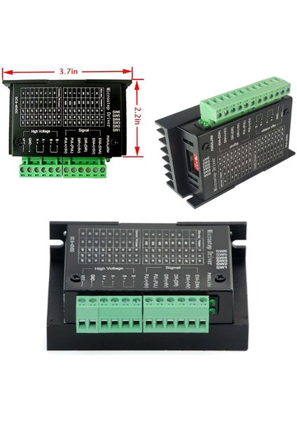 TB6600 4A 9-42V Step Motor Sürücüsü Step Motorlu Cnc Kontrol Cihazı Nema 17 Bipolar 1.7A 40N.CM 3D Yazıcı Için Tutma Torku ve Motor Montaj Braketi Hobi Cnc Router Xyz (Yurt Dışından)
