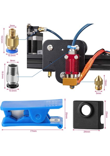 Capricorn Xs Bowden Borulu 3D Yazıcı Parçaları Kiti, Ptfe Tüp Kesici, Creality Ender 3/3 Pro/5 CR-10/10S Için Nozullar (Yurt Dışından) modelleri
