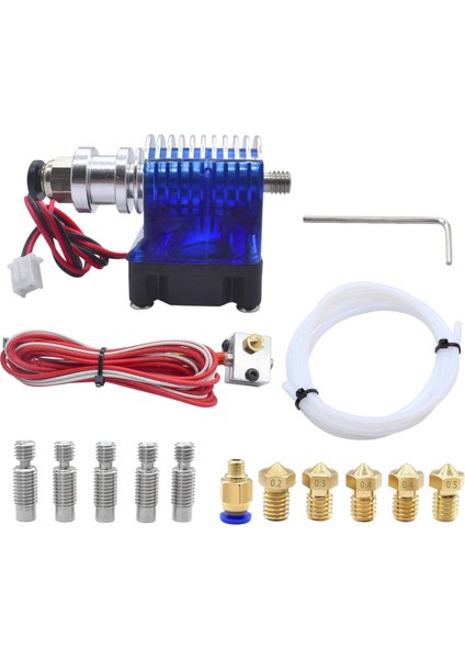 J Tarzı Kafa Hotend Tam Kiti 5 Adet Ekstruder Baskı Kafası + E3D V6 Makerbot Reprap 3D Yazıcılar Için 5 Adet Meme Boğaz 24V (Yurt Dışından)