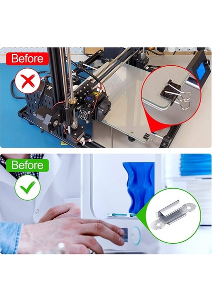 12 Adet Cam Yatak Yaylı Klipsler Creality Ender 3 Pro, Ender 3s, Ender 5 Pro, Cr-20 Pro, CR-10S Pro 3D Yazıcı (Yurt Dışından)