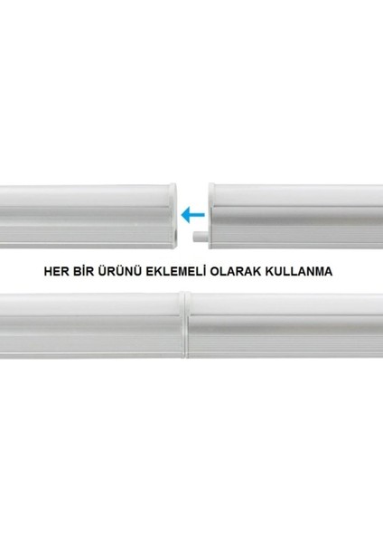 RRULTECH Mutfak Tezgah Dolap Dekoratif Beyaz Işık LED Bant Armatür 4W 31,5 cm 220V Ev Otel Mağaza Cafe