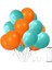 100 Adet Metalik Sedefli Su Yeşili-Turuncu Balon+Balon Bandı+5 Metre Balon Zinciri 1