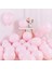 100 Adet Pembe Soft Renk Pastel Balon-+ Balon Zinciri Balon Bandı Hediye 1