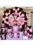 Minnie Mouse Konsept Balon Zinci Balon ve Balon Zinciri-Siyah-Pembe-Puantiyeli Balon 1
