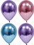 5 Adet Mavi-Pembe-Mor Krom Balon (Aynalı Balon) 1