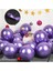 50 Adet Mor Krom Balon (Aynalı Balon) 1 Kalite Krom Balon Aynalı Balon Helyum Uyumlu 1