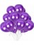 10 Adet Metalik Sedefli Mor Balon, Helyumla Uçan-Dogum Günü-Parti-Kaliteli Balon 1