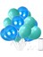 10 Adet Metalik Sedefli Su Yeşili - Mavi Balon, Helyumla Uçan-Dogum Günü-Parti 1