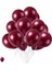 12 Adet Metalik Sedefli Bordo Balon, Helyumla Uçan-Dogum Günü-Parti-Kaliteli Balon 1