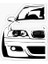 E46 Siyah Profil Resmi Cam Sticker Yapıştırma 16CM 2 Adet 1