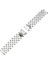 Kayış Erkek Izle Kayışı Katı Paslanmaz Çelik Bilezik Gümüş Kelebek Toka Watch Band | Bantları Izle (Yurt Dışından) 1