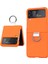 Galaxy Z Flip3 Için Pc + Pvc Telefon Kılıfı - Turuncu (Yurt Dışından) 1