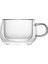 Basit Şeffaf Kahve Kupa Yüksek Borosilikat Çift Duvar Cam Kahve Fincanı Daire ve Kaşık Tatlı Drinkware | Kahve Kupası ve tabak Setleri (Yurt Dışından) 1