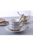 Avrupa Tarzı Lüks Seramik Çay Bardağı ve Tabağı Seti Yaratıcı Altın Tasarım Porselen Çay Kemik Çin Kahve Fincanı Seti Drinkware | Kahve Fincanı ve tabak Setleri (Yurt Dışından) 4
