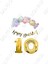 Happy Bırthday Yazılı Kaligrafi Banner Makaron Balon Seti 10 Yaş Gold Set Doğum Günü 1