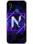 Huawei P20 Lite Kılıf Hd Desen Baskılı Arka Kapak - Dark Neon Yaprak N Harfi 1
