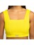 Kadın Kalın Askılı Spor Sütyeni Atlet Esnek Crop Top - Sunlight Sarı 1