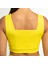 Kadın Kalın Askılı Spor Sütyeni Atlet Esnek Crop Top - Sunlight Sarı 5