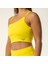 Kadın Ince Askılı Spor Sütyeni Atlet Esnek Crop Top - Sunlight Sarı 3