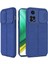 Xiaomi Redmi Note 11 Pro Kılıf Kamera Sürgülü Deri Dokulu Mat Silikon+Nano Glass Lacivert 1