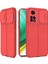 Xiaomi Redmi Note 11S Global Kılıf Kamera Sürgülü Deri Dokulu Mat Silikon Kırmızı 1