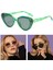 Cat Eye Güneş Gözlüğü Kadın Gözlük Moda UV400 Vintage Style 80 70'lerin Yeşil (Yurt Dışından) 4