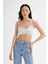 Omuzu Bağlamalı Crop Triko Bluz 1