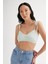 Omuzu Bağlamalı Crop Triko Bluz 3