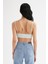 Omuzu Bağlamalı Crop Triko Bluz 5