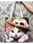 Kedi Baskılı Kumaş Heybe Çanta 1