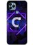 General Mobile Gm 22 Kılıf Hd Desen Baskılı Arka Kapak - Dark Neon Yaprak C Harfi 1