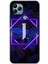 General Mobile Gm 22 Kılıf Hd Desen Baskılı Arka Kapak - Dark Neon Yaprak I Harfi 1