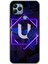 General Mobile Gm 22 Kılıf Hd Desen Baskılı Arka Kapak - Dark Neon Yaprak U Harfi 1