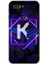 General Mobile Gm 9 Pro Kılıf Hd Desen Baskılı Arka Kapak - Dark Neon Yaprak K Harfi 1
