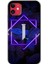 iPhone 11 Kılıf Hd Desen Baskılı Arka Kapak - Dark Neon Yaprak I Harfi 1