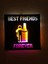 Best Friends Forever LED Işıklı Ahşap Tablo 50X40 cm 3