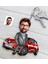 Kişiye Özel Bay Renault Clio Figürlü Plakalı Ahşap Karikatür Anahtarlık-1 1