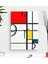 Kişiye Özel Mondrian Ahşap Tablo Duvar Saati-7 1